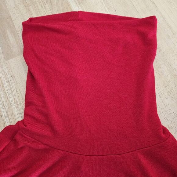 GJB New York Tulip Hem Cowl Neck Sweater - Red - size L- EUC - Picture 4 of 9